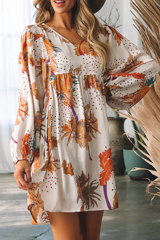 Must-Have Deals Inside!Floral Dotted Shift Dress