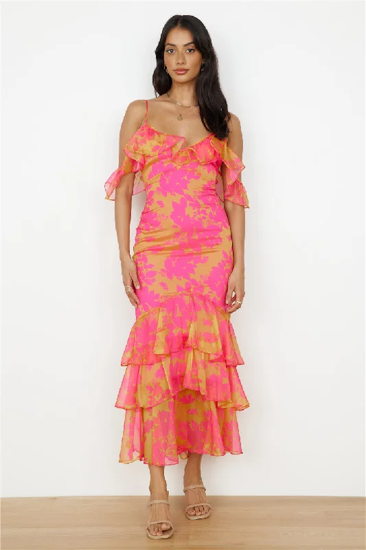 Limited-Time Price Drop!Party On Maxi Dress Pink