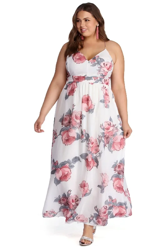 Get More for Less!Plus Chiffon Beauty Maxi Dress