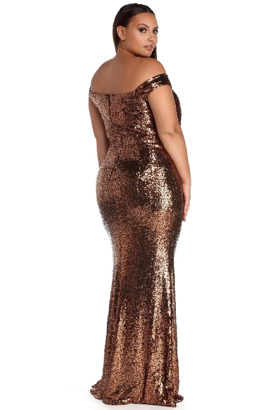 Crazy Discounts Inside!Plus Evanna Evening Dress