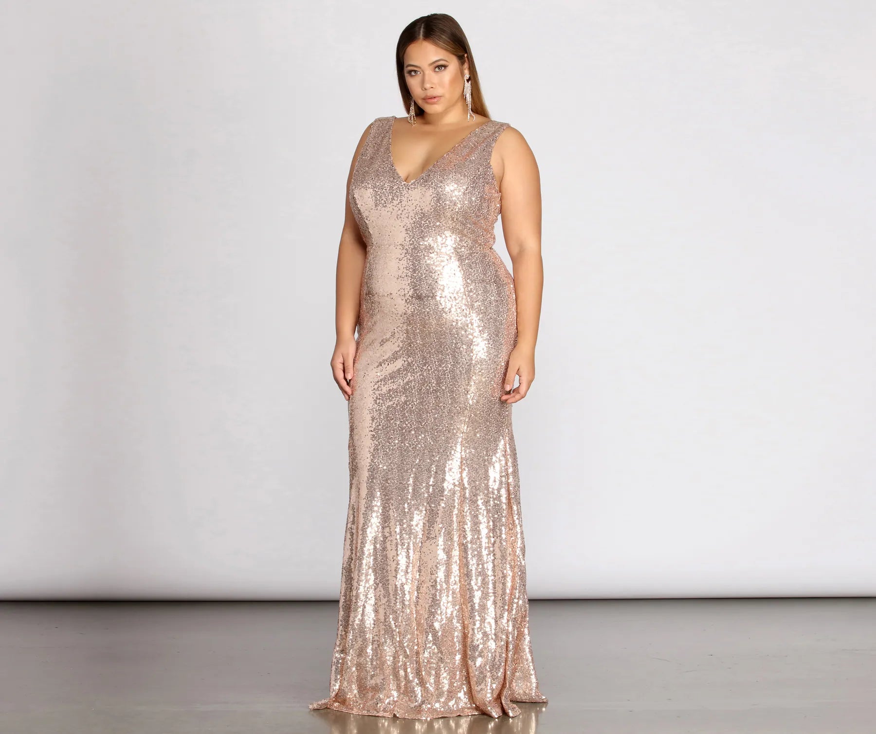 The Sale You’ve Been Waiting For!Plus Harmony Sparkling Sequin Dress