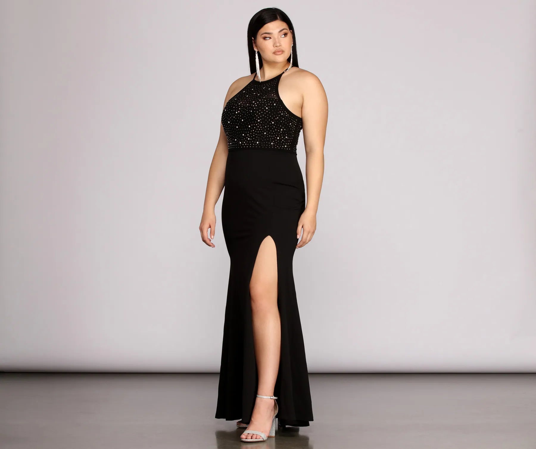 Exclusive Deals Just for You!Plus Kacey Formal Heat Stone Dress