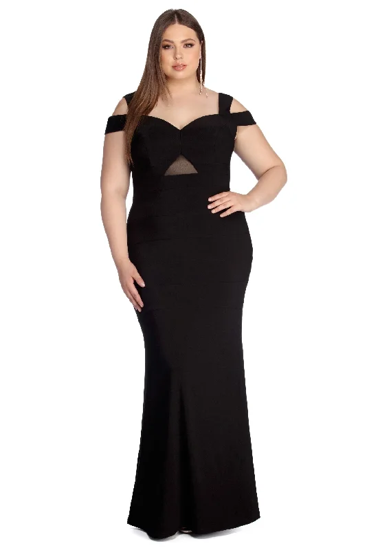 Shop Before It’s Gone!Plus Kathy Formal Off The Shoulder Bandage Dress