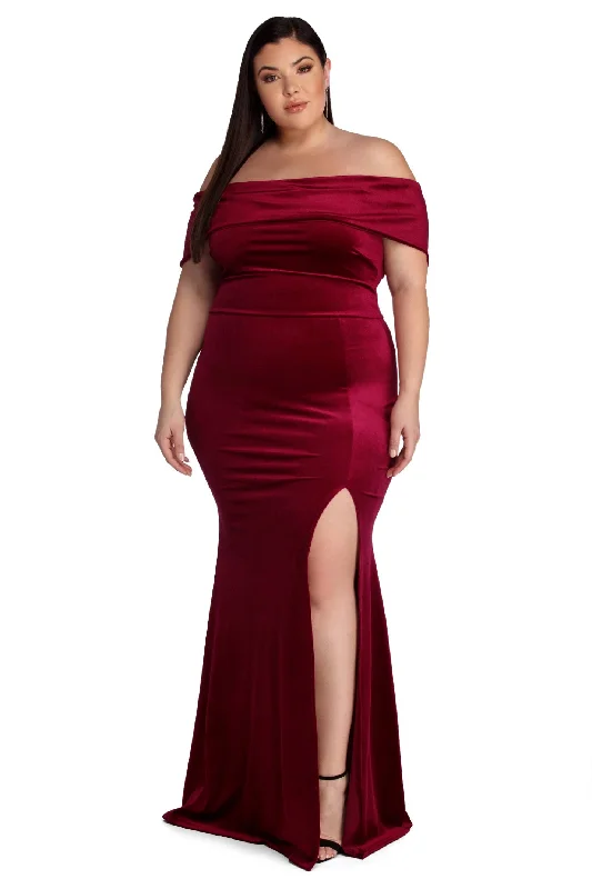 Shop Now and Save!Plus Lilianna Formal Velvet Dress