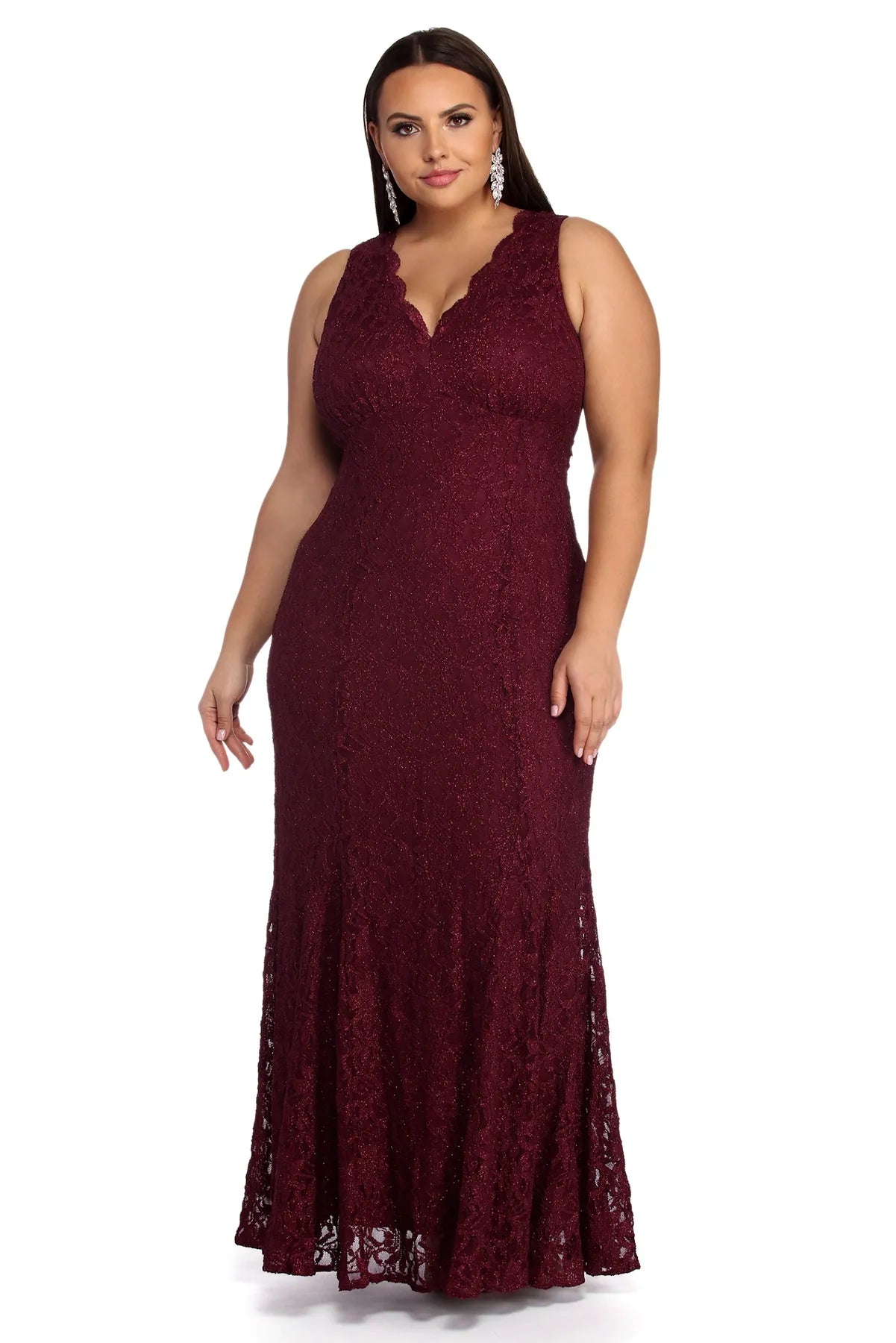 Huge Savings – Act Now!Plus Nicki Formal Glitter Dress