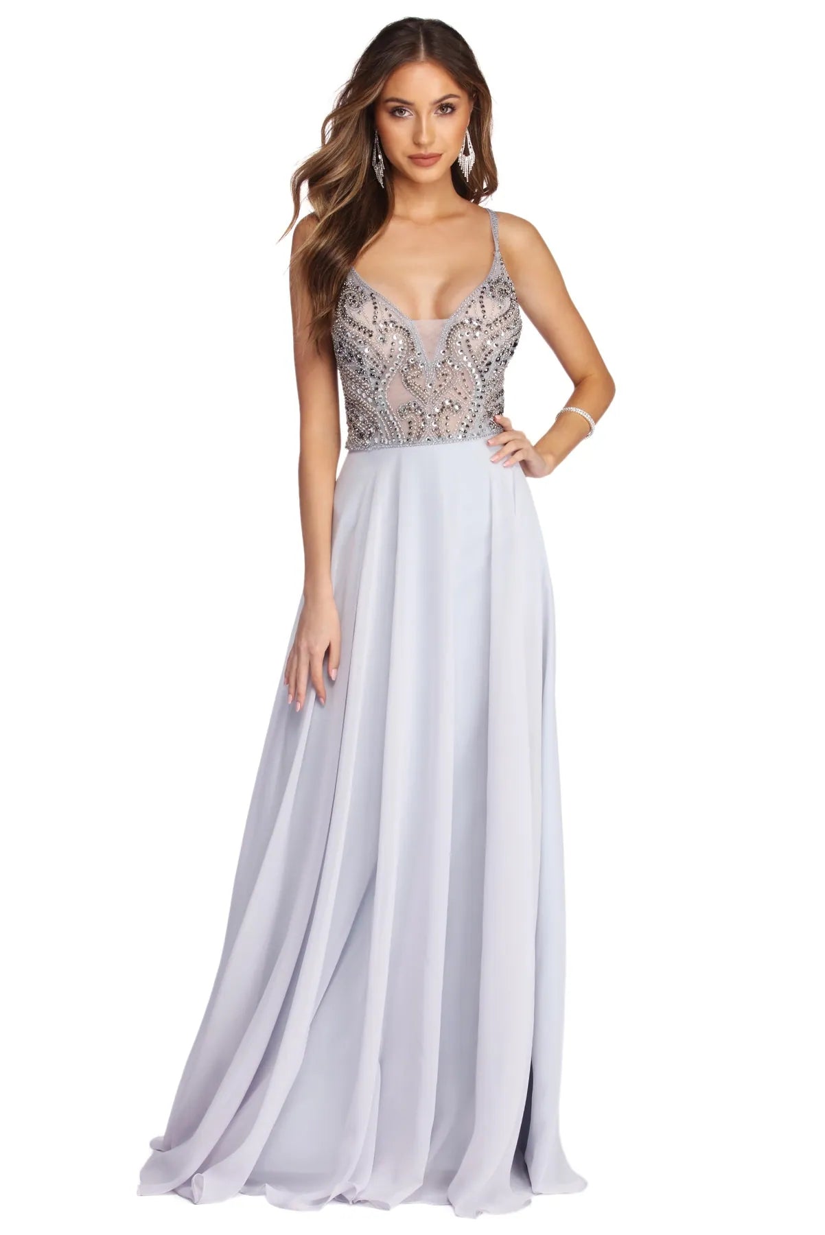 Great Deals, Just for You!Riley Formal Beaded Chiffon Dress