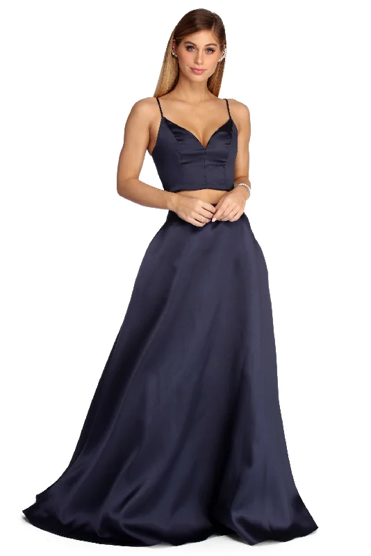 New Discounts Just Dropped!Roxanne Formal Two Piece Lattice Dress
