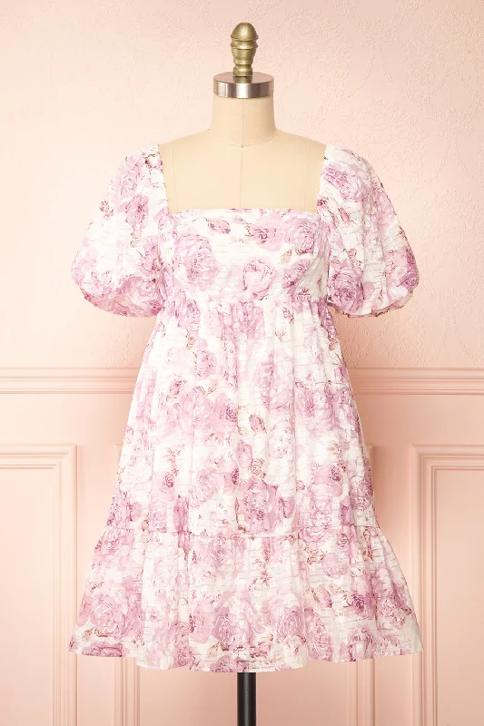 Shop the Hottest Deals!Satenn | Short Floral Babydoll Dress