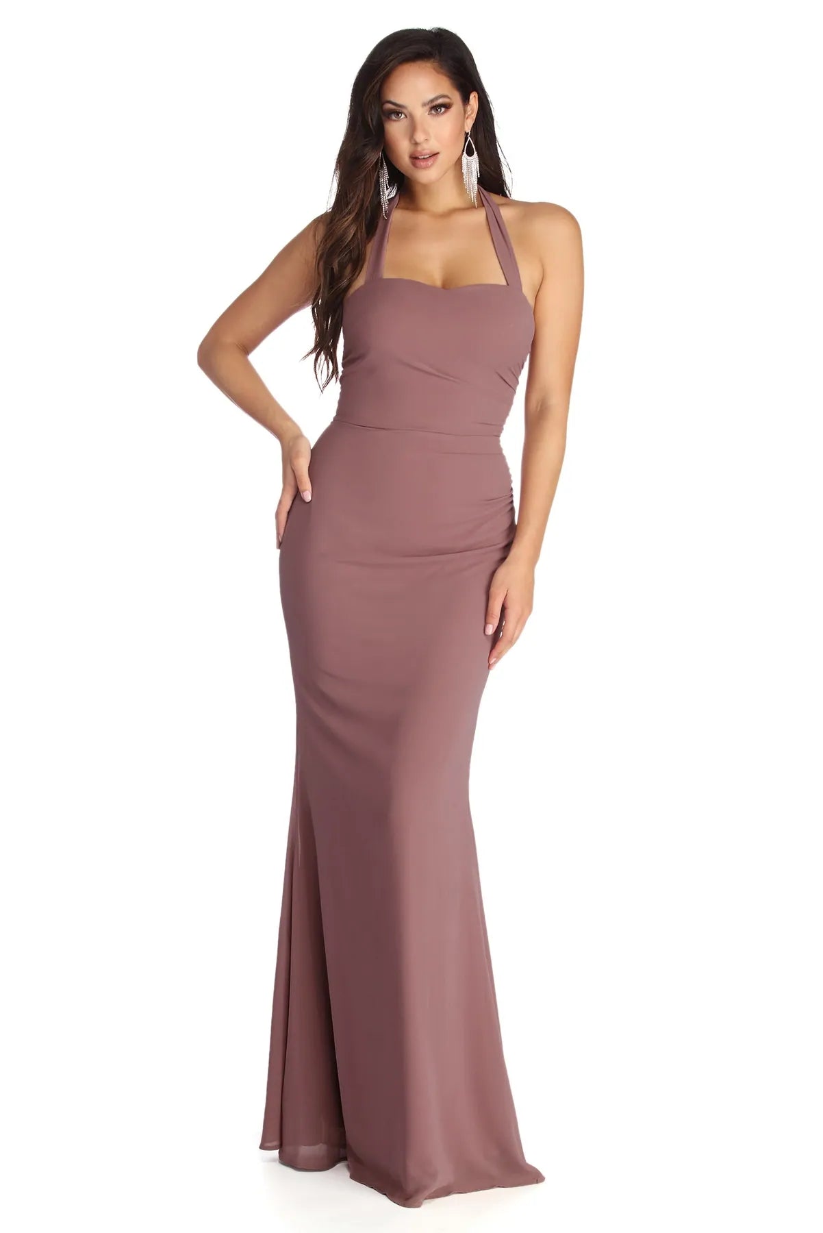 Price Drops You’ll Love!Tessa Formal Halter Chiffon Dress