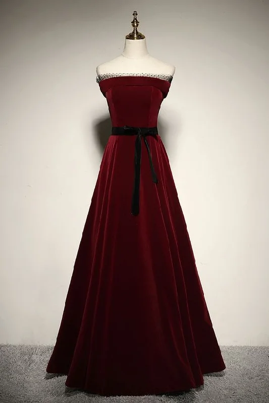 Flash Sale – Act Fast!2021 Burgundy Velvet Long Prom Dress formal dress cg20390 cg20390 Flash Sale – Act Fast!2021 Burgundy Velvet Long Prom Dress formal dress cg20390 cg20390