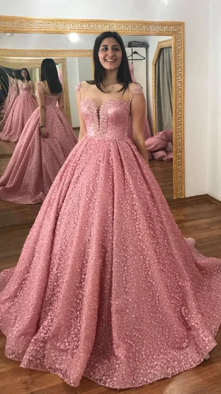 Flash Sale – Act Fast!A line pink prom dresses 2021    cg20485