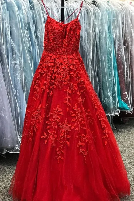 Crazy Discounts Inside!A-line red lace appliques long prom dress formal dress cg20554 Crazy Discounts Inside!A-line red lace appliques long prom dress formal dress cg20554