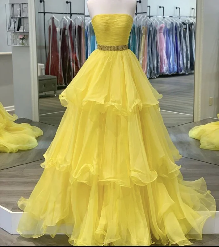 Steals and Deals Await!A-line tulle long formal dress prom dress    cg20552