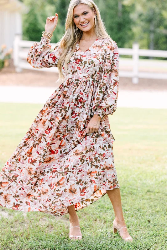 Hurry! While Supplies Last!All You Love Ivory White Floral Maxi Dress