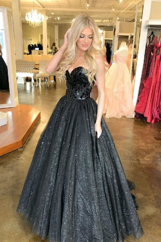 Get More, Spend Less – Shop Now!Black sweetheart tulle long prom dress black tulle formal dress cg20527 Get More, Spend Less – Shop Now!Black sweetheart tulle long prom dress black tulle formal dress cg20527