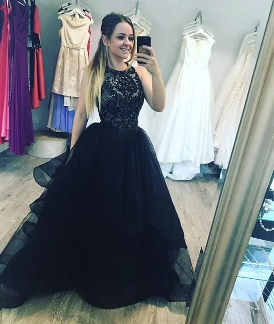 Grab Yours Before It’s Too Late!Black tulle lace long prom dress, evening dress cg20473 Grab Yours Before It’s Too Late!Black tulle lace long prom dress, evening dress cg20473