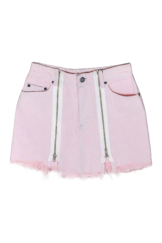 Flash Deals – Act Quickly!Carmar - Light Pink Denim Skirt w/ Zippers Sz 2