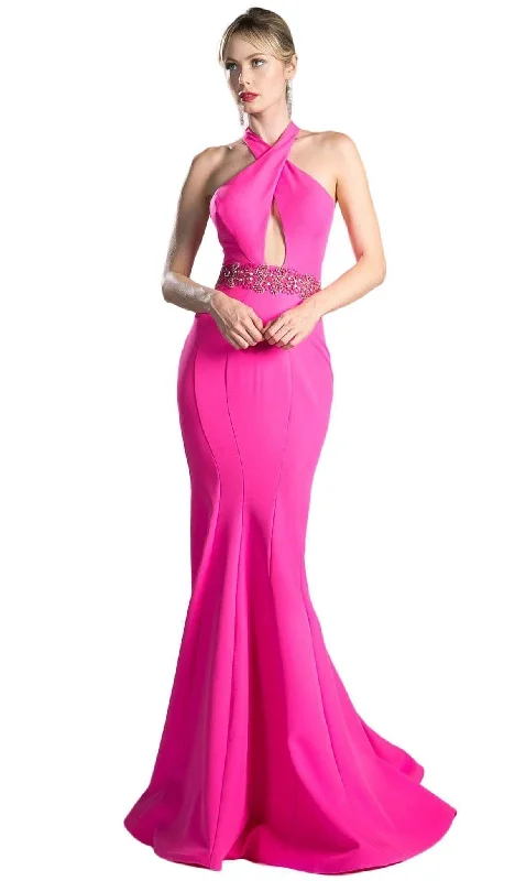 Your Chance to Save is Now!Cinderella Divine - Beaded Halter Neck Scuba Mermaid Dress Your Chance to Save is Now!Cinderella Divine - Beaded Halter Neck Scuba Mermaid Dress