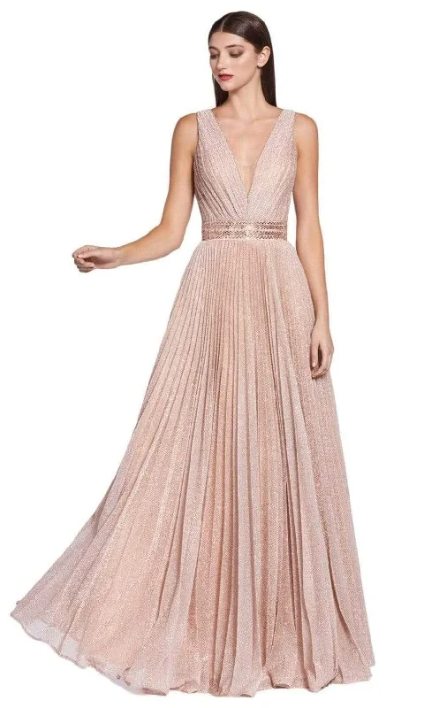 Incredible Savings Inside!Cinderella Divine - CM9086 V Neck Pleated Metallic Finish A-line Dress - 1 pc Dusty Rose In Size 4 Available Incredible Savings Inside!Cinderella Divine - CM9086 V Neck Pleated Metallic Finish A-line Dress - 1 pc Dusty Rose In Size 4 Available