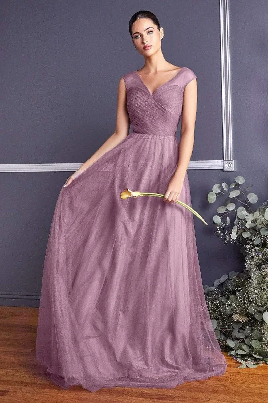 Upgrade for Less!Cinderella Divine - ET320 Sleeveless Pleated Top A-Line Gown