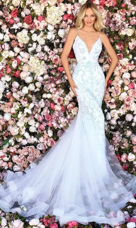 The Best Deals Won’t Wait!Clarisse - Sequined Embellished Mermaid Gown 800227 - 1 pc Iridescent/White In Size 2 Available The Best Deals Won’t Wait!Clarisse - Sequined Embellished Mermaid Gown 800227 - 1 pc Iridescent/White In Size 2 Available