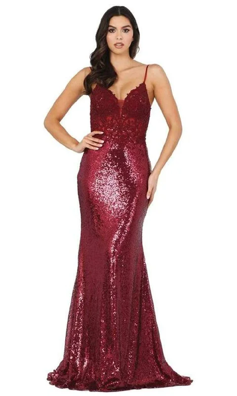 Price Drops You’ll Love!Dancing Queen - Spaghetti Straps Sequin Long Gown 4066 - 1 pc Burgundy In Size L Available Price Drops You’ll Love!Dancing Queen - Spaghetti Straps Sequin Long Gown 4066 - 1 pc Burgundy In Size L Available