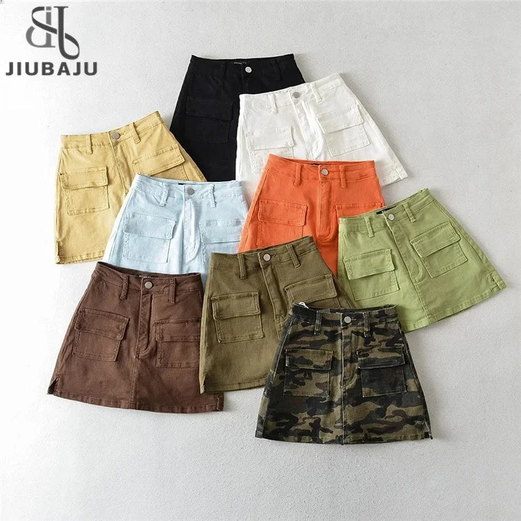 Price Drop Alert!Denim Cargo Mini Skirt Women Women Pocket Harajuku Jean A-line Skirts Streetwear Price Drop Alert!Denim Cargo Mini Skirt Women Women Pocket Harajuku Jean A-line Skirts Streetwear