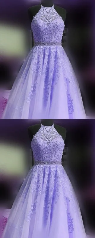 Buy More, Pay Less!elegant lavender prom dresses 2021 lace halter ball gown beaded sashes cg20510 Buy More, Pay Less!elegant lavender prom dresses 2021 lace halter ball gown beaded sashes cg20510