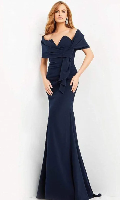Enjoy Huge Discounts Now!Jovani - 06403 Sweetheart Ruched Sheath Dress with Shawl