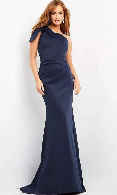 Savings You Can’t Ignore!Jovani - 06753 Asymmetric Evening Gown w Court Train