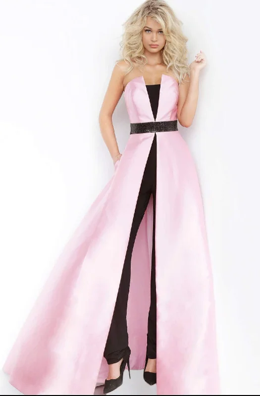 Seasonal Sale – Shop Now!Jovani - 1799 Strapless Mikado Overlay Jumpsuit