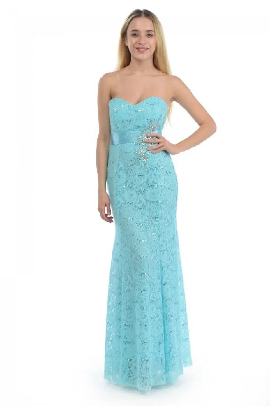 Exclusive Deals Just for You!Lenovia - 5113 Strapless Sweetheart Sequined lace Dress Exclusive Deals Just for You!Lenovia - 5113 Strapless Sweetheart Sequined lace Dress