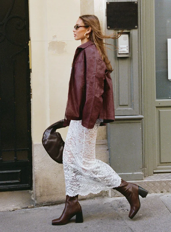 Get More for Less!Lombardio Lace Maxi Skirt White