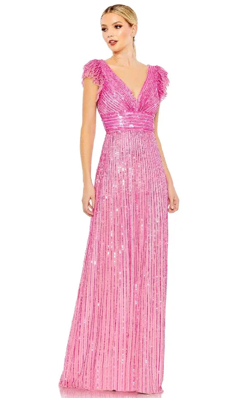 More Discounts, More Joy!Mac Duggal 5646 - Flutter Sleeve Sequin Prom Gown
