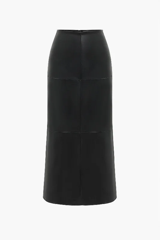 Massive Price Cuts!Solid Faux Leather Skirt