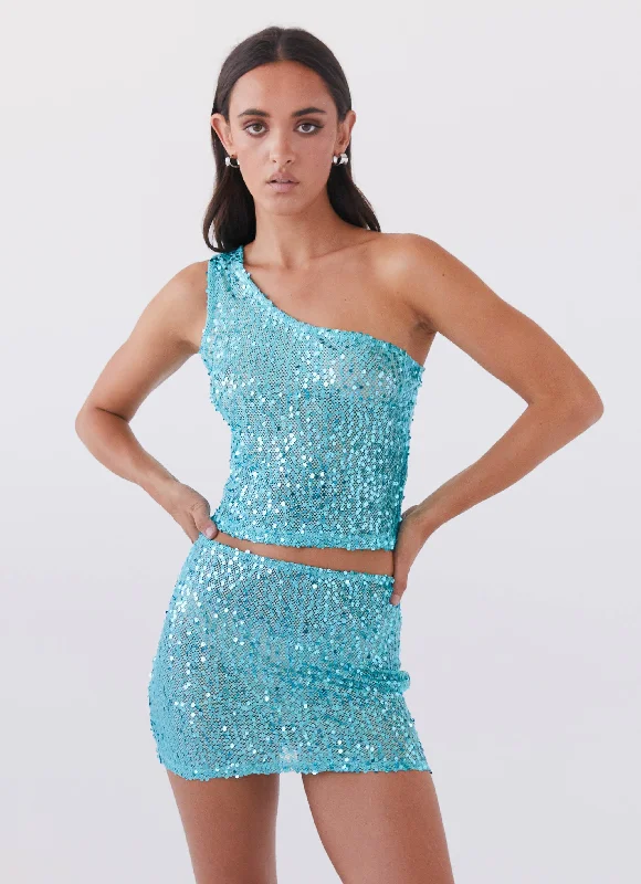 Unbeatable Prices!Neon Nights Sequin Mini Skirt - Crystal