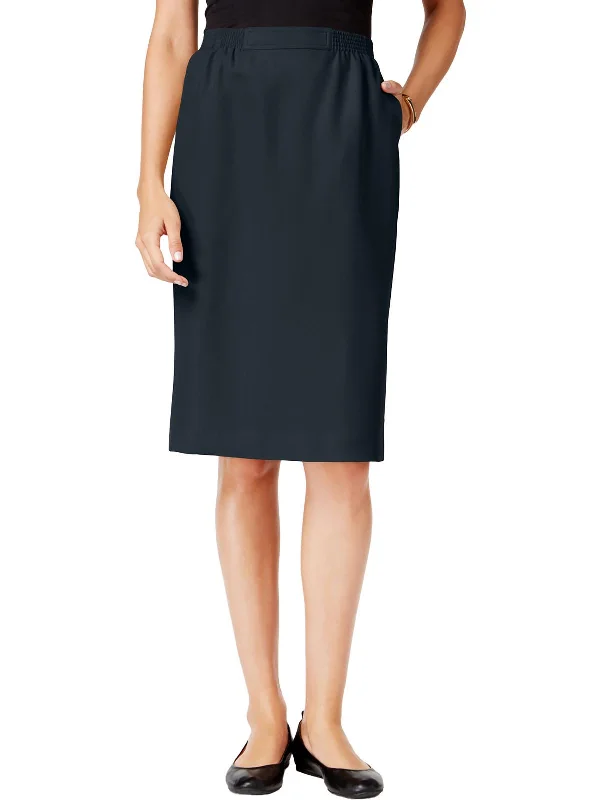 More Discounts, More Joy!Petites Womens Knee Length Back Slit Pencil Skirt