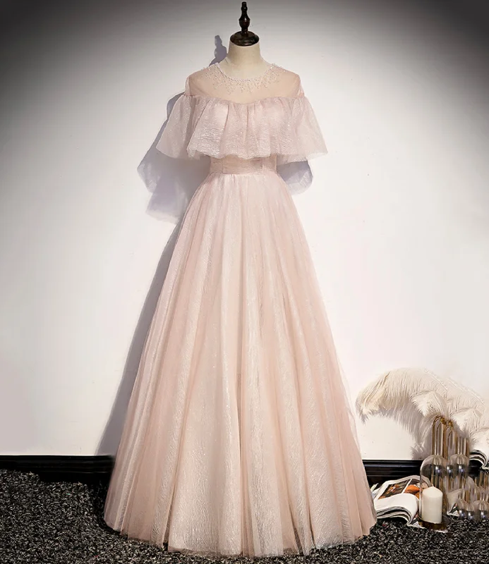Savings You Can’t Ignore!PINK TULLE LONG A LINE PROM DRESS PINK EVENING DRESS cg20428 Savings You Can’t Ignore!PINK TULLE LONG A LINE PROM DRESS PINK EVENING DRESS cg20428