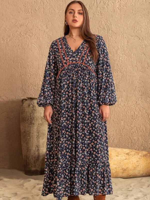 Unmissable Offers Await!Chic plus size v-neck dress