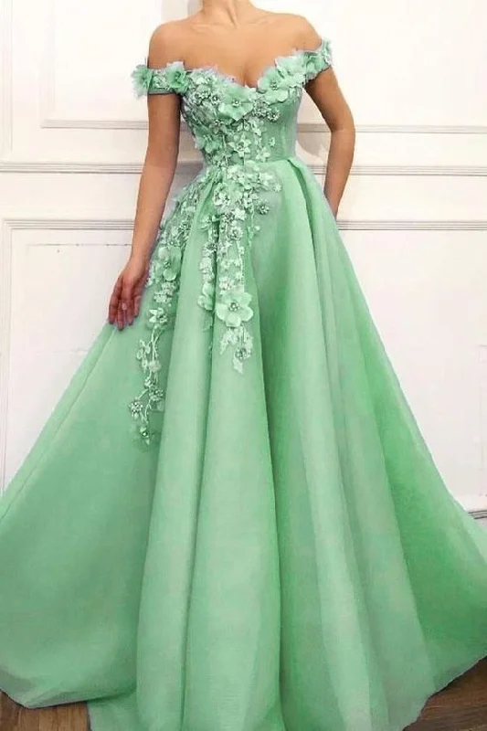 Limited Stock Available!Princesse Off The Shoulder Appliques evening Dress prom dress evening dress cg20439 Limited Stock Available!Princesse Off The Shoulder Appliques evening Dress prom dress evening dress cg20439