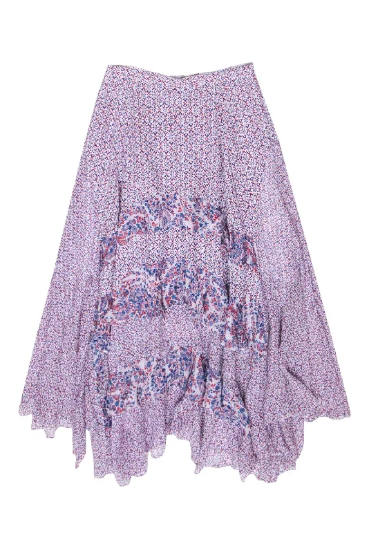 Shop Today, Save Tomorrow!Rebecca Taylor - Multicolor Tiered Ruffle Silk Maxi Skirt Sz 8 Shop Today, Save Tomorrow!Rebecca Taylor - Multicolor Tiered Ruffle Silk Maxi Skirt Sz 8
