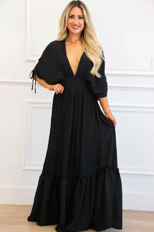 Limited Edition, Limited Price!Remember When Maxi Dress: Black