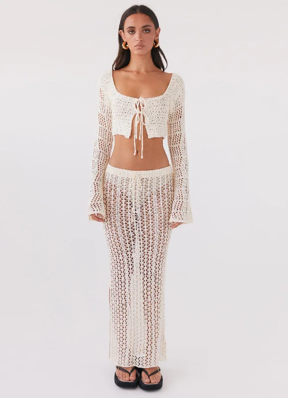 Get the Best for Less!Rosalina Crochet Maxi Skirt - Natural