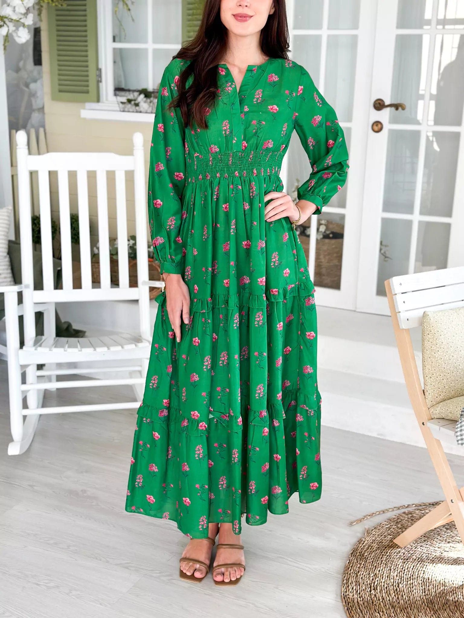 Today’s Deals, Tomorrow’s Regrets!Ruscus Green Floral Dress