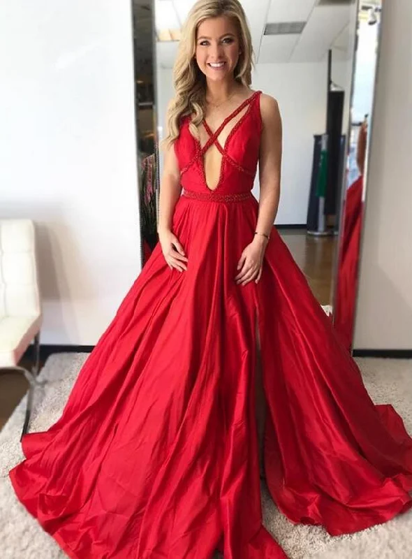 Your Dream Deal is Here!Sexy Split Slit Prom Dresses, Charming Prom Dress,Stain Prom Dress,Red Prom Dress, Long Evening Dress cg20519 Your Dream Deal is Here!Sexy Split Slit Prom Dresses, Charming Prom Dress,Stain Prom Dress,Red Prom Dress, Long Evening Dress cg20519