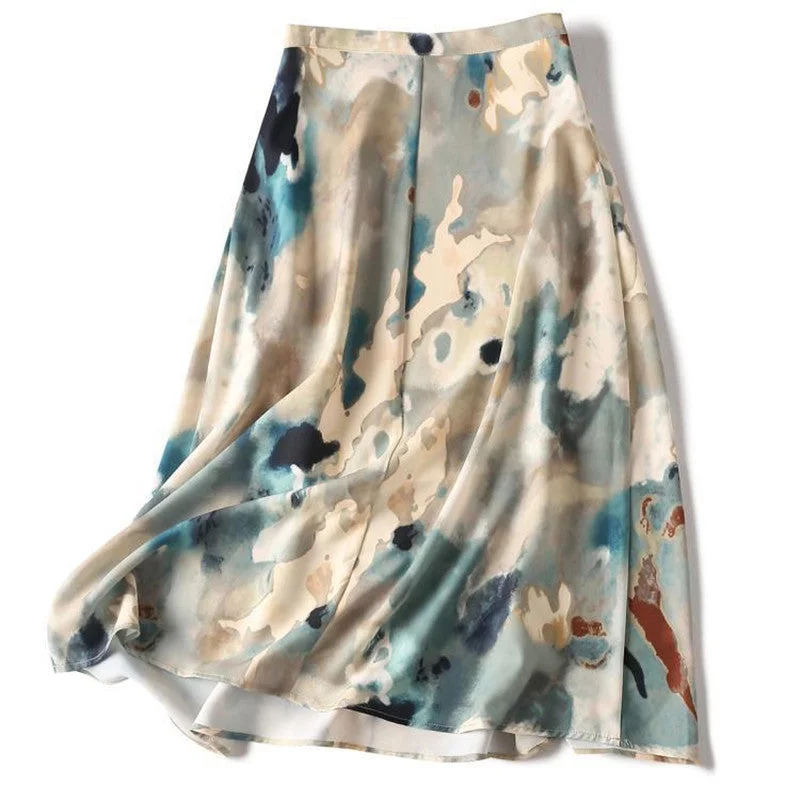 Stock Up and Save!Amy Fashion - Satin Office Lady Silk Midi Skirts