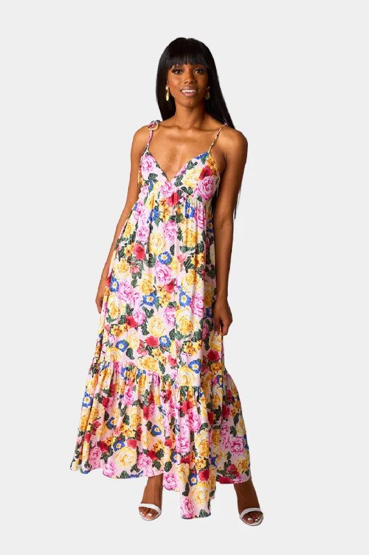 Score Big Savings Today!Soleil Tie-Shoulder Maxi Dress - Monet