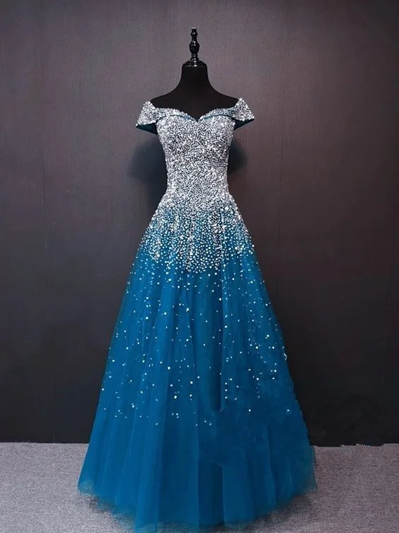 Special Offer – Act Fast!Sparkle Beaded Long Formal Dress, Blue Prom Dress cg20406 Special Offer – Act Fast!Sparkle Beaded Long Formal Dress, Blue Prom Dress cg20406