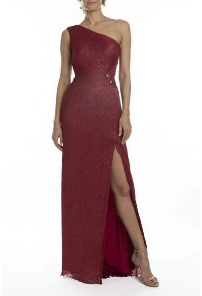 Hurry, Sale Ends Soon!Terani Couture - One Shoulder Asymmetric Neck Evening Dress 1911E9610 - 1 pc Berry In Size 8 Available Hurry, Sale Ends Soon!Terani Couture - One Shoulder Asymmetric Neck Evening Dress 1911E9610 - 1 pc Berry In Size 8 Available