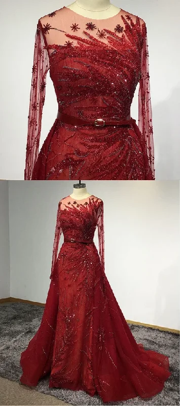 Limited Edition, Limited Price!Unique Red Tulle Beaded Long Mermaid Chapel Train Prom Dress, Formal Dress cg20426 Limited Edition, Limited Price!Unique Red Tulle Beaded Long Mermaid Chapel Train Prom Dress, Formal Dress cg20426